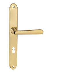 Klika na dveře NI - ALT WIEN Štít OLV - Mosaz leštěná lakovaná