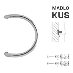 Madlo na dveře WA - MADLO M1 WA/B-D-DŘEVO ks LN - Leštěná nerez