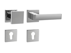 Klika na dveře MP - HIT - HR SQ6 OC - Chrom lesklý