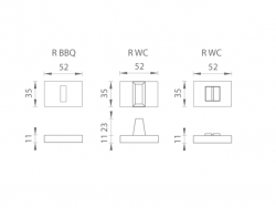 TI - ROZETA - RT OC - ​​Chrom lesklý (03)