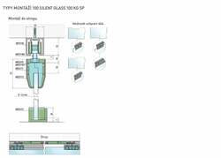 SC - POSUVNÝ SYSTÉM SERIES 100 SILENT GLASS S 100 KG SP s oboustranným krytem na profil STM - Stříbrná matná