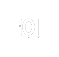 MP - Domovní číslice &quot;9&quot; - 152 mm BS - Černá matná