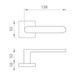 Klika na dveře CB - MOOD ONEQ - HR Fialová matná (C10)