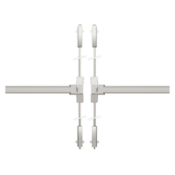 DK - PANIKOVÉ KOVÁNÍ PHB 1202/1202 - 4-bodové zajištění D2/2H-2D BN - Broušená nerez