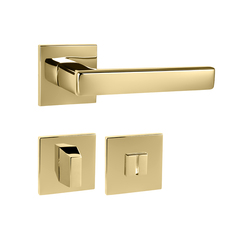 Klika na dveře TI - SONIA - HR 3095Q 5S OLV - Mosaz leštěná lakovaná (01)