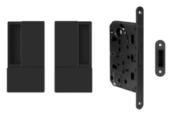 AGB - Set na otočné dveře WAVE - HR bez otvoru BS - Černá matná