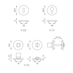 Rozeta ke klice MP - ROZETA - R S6 T - Titan