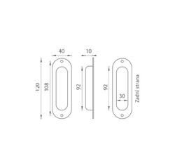 JNF - Zapuštěná mušle IN.16.226 BN - Broušená nerez