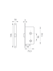 AGB - Magnetický zámek MEDIANA POLARIS - WC OGS - Bronz česaný matný