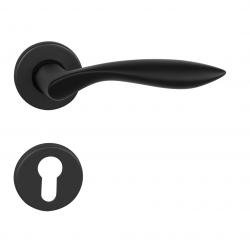 Klika na dveře BA - CLAUDIA - R BS - Černá matná