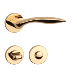 Klika na dveře AS - ROBINIA - R 7S OLV - Mosaz leštěná lakovaná