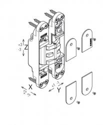 KZ - Skrytý závěs Kubica - K2460 WS - Bílá matná