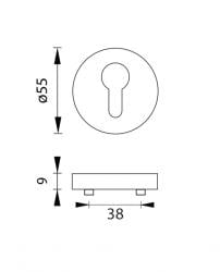 MP - ROZETA - R BN - Broušená nerez