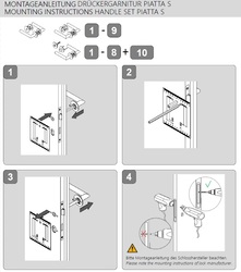 Klika na dveře GK - TRI 134 PIATTA S - R BN - Broušená nerez (71)