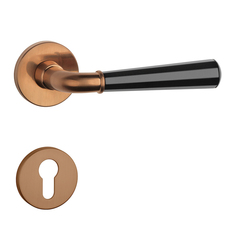 Klika na dveře ASM - MARIGOLD 2 - R 7S CUM/BS - Měď matná / černá matná