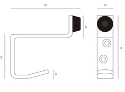 JNF - Dvojitý věšák se zarážkou IN.14.529.ECO BN - Broušená nerez