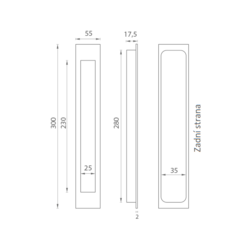 TI - Mušle na posuvné dveře - 2639 BN - Broušená nerez (16)