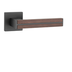 Klika na dveře AS - IMPERATA - HR 7S BS - Černá matná / dřevo santal