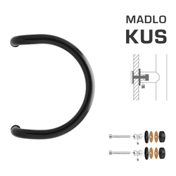 Madlo na dveře WA - MADLO M1 WA/C-S-SKLO ks Černá (RAL 9005)