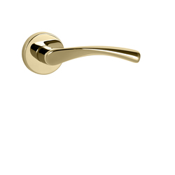 Klika na dveře FO - FAN - R OLV - Mosaz leštěná lakovaná