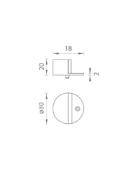 JNF - Zarážka dveří SIMPULL PUSH RR.13.005 BN - Broušená nerez