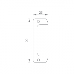 Madlo na dveře BA - Madélko 3810 F1 - Stříbrný elox