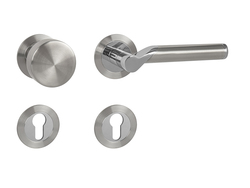 Klika na dveře MP - MARENA - R 3SM BN/LN - Broušená nerez / leštěná nerez