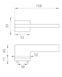 Klika na dveře TI - SALINAS - RT 4130RT T - Titan (141)