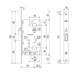 AGB - Magnetický zámek POLARIS WAVE PZ 85 WS - Bílá matná
