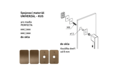 Spojovací materiál pro madlo MPK - PERFECTA Spojovací materiál UNIVERZÁL pro MADLO ks CUM - Měď matná