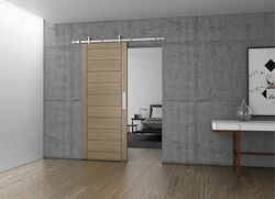 Posuvný systém na dřevěné dveře JNF - PS CHARRIOT 2230 SYSTÉM NA DŘEVO IN.15.901.I.L INOX