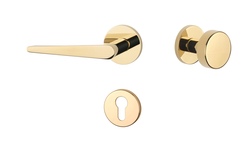 Klika na dveře AT - ARNICA - R 7S OLV PVD - Mosaz leštěná lakovaná PVD