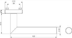 Klika na dveře GK - LUCIA SQUARE - HR BN - Broušená nerez (71)