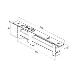 JNF - SAMOZAVÍRAČ skrytý s kluznou lištou ML.21.802 Šedá matná