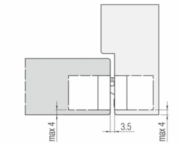 KZ - Skrytý závěs Atomica - K8080 WS - Bílá matná
