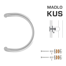 Madlo na dveře WA - MADLO M1 WA/C-S-SKLO ks BN - Broušená nerez