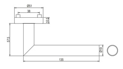 Klika na dveře GK - LUCIA - R Grafit černá (78)