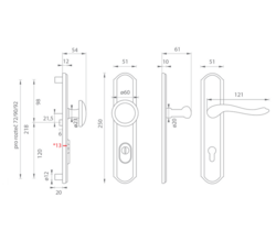 Zpevněné kování MI - LYON/ROMEO PLUS - SO OGS - Bronz česaný matný