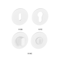 Rozeta ke klice MP - ROZETA - R 3SM WS - Bílá matná