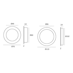 JNF - Zapuštěná mušle IN.16.225.70 OLS - Mosaz broušená