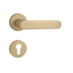 Klika na dveře FO - ROUND - R OLSM - Mosaz broušená matná