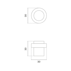 SH - Zarážka dveří 1722 BS - Černá matná