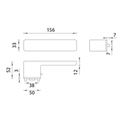 Klika na dveře s uzamykáním MPK - PERFECTA SWITCH LOCK - RT CUM - Měď matná