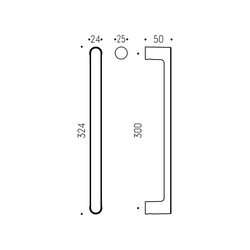 Madlo na dveře CB - MADLO LUND - 324/300 Grafit matný PVD (GM)