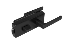 TI - ZÁMEK na sklo s klikou SONIA 4026 - WC BS - Černá matná (153)