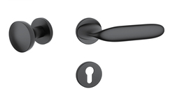 Klika na dveře AS - PEONIA - R 7S BS - Černá matná