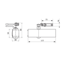 GZ - TS 1500 ramínkový samozavírač Stříbrná